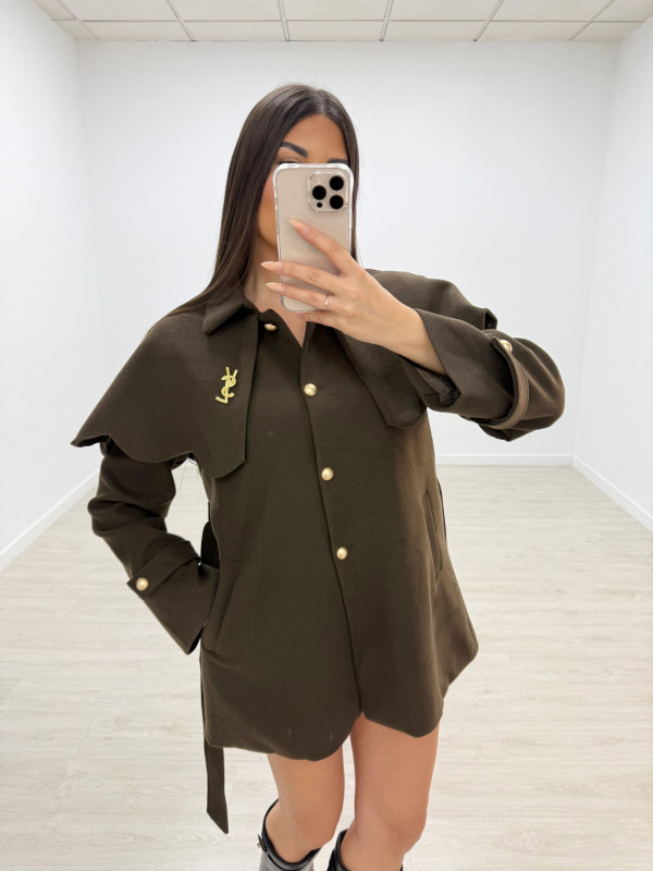 ABRIGO CAPA YSL VERDE